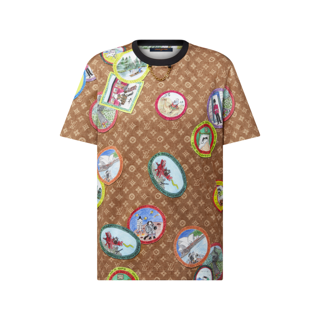 LOUIS VUITTON チェック柄ロゴ Tシャツ Monogram Cat Stamp T-Shirt - Ready-to-Wear 1AHYT0 | LOUIS VUITTON